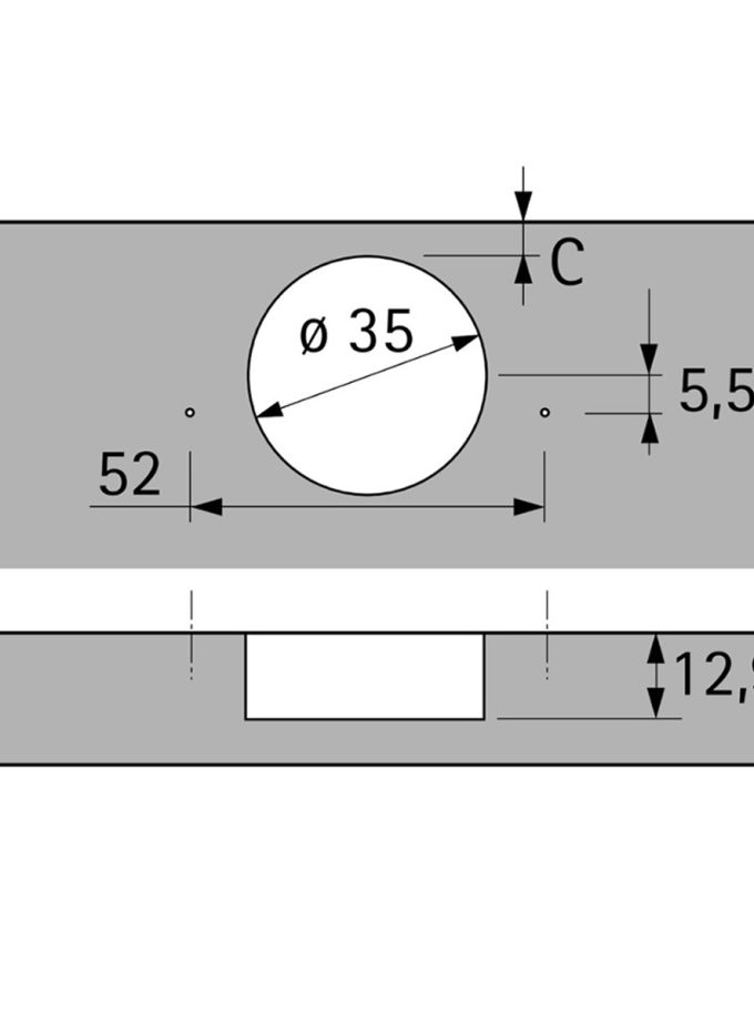 Hettich Sensys Frenli Menteşe Düz