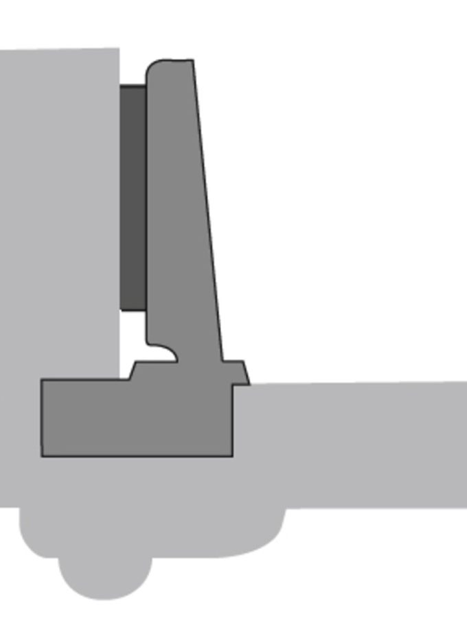 Hettich İntermat Frensiz Kalın Kapak Menteşesi Düz 43mm