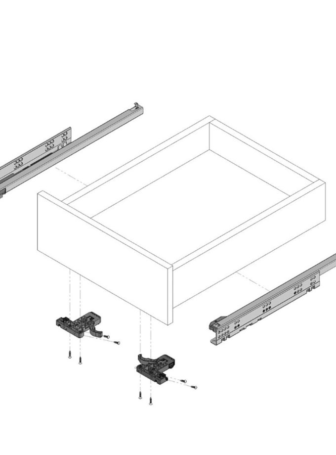 Samet Smart Slide Tek Açılım Frenli Ray 250mm