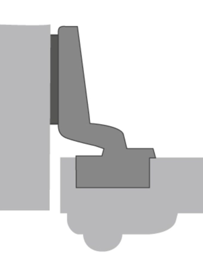 Hettich İntermat Frensiz Kalın Kapak Menteşesi Tam Deve Boynu 32mm