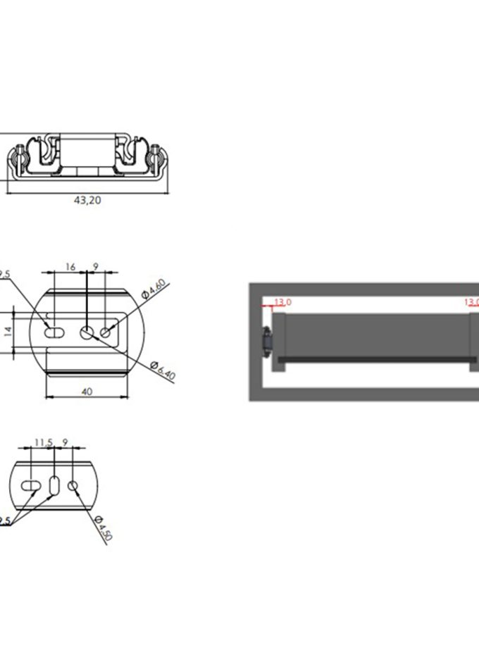 Erc 43mm Bilyalı Teleskopik Ray Bas Aç