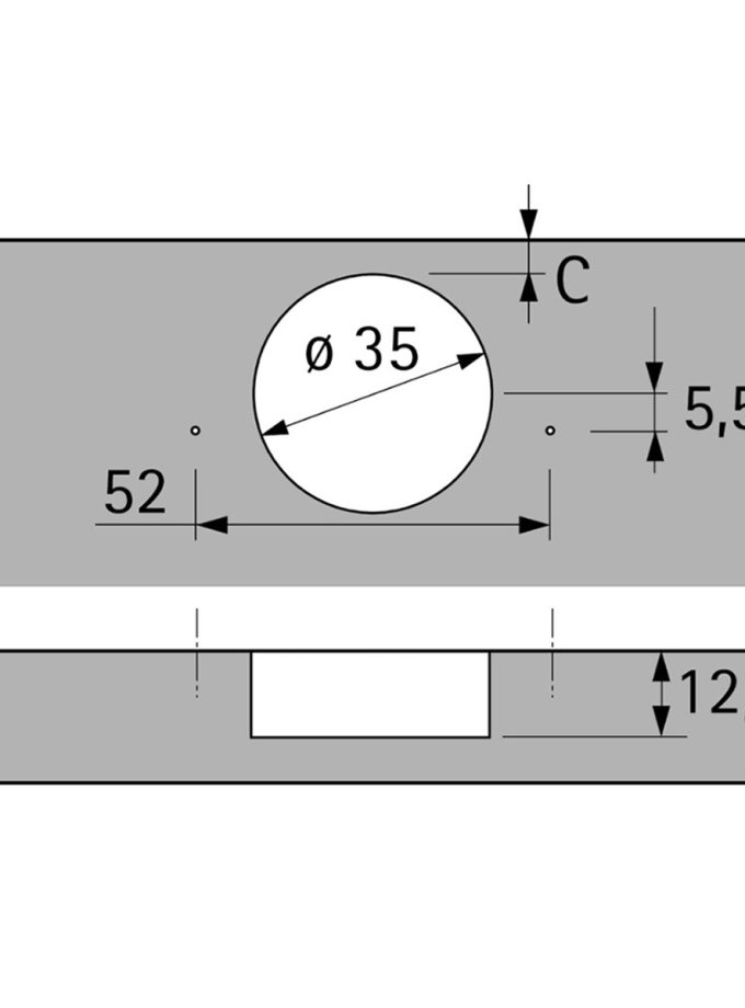 Hettich Sensys Frenli Menteşe Tam Deve Boynu Siyah