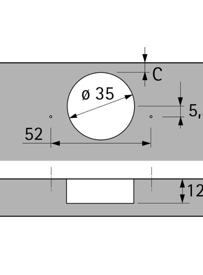 Hettich Sensys Kalın Kapak Menteşesi Deve Boynu 32mm