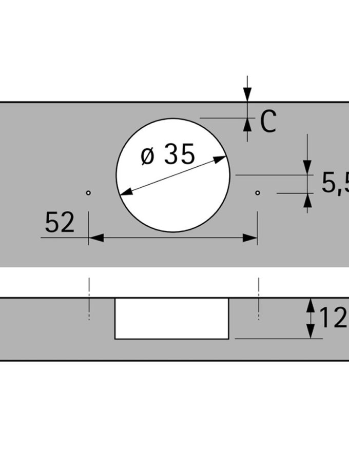 Hettich Sensys Frenli Menteşe Tam Deve Boynu