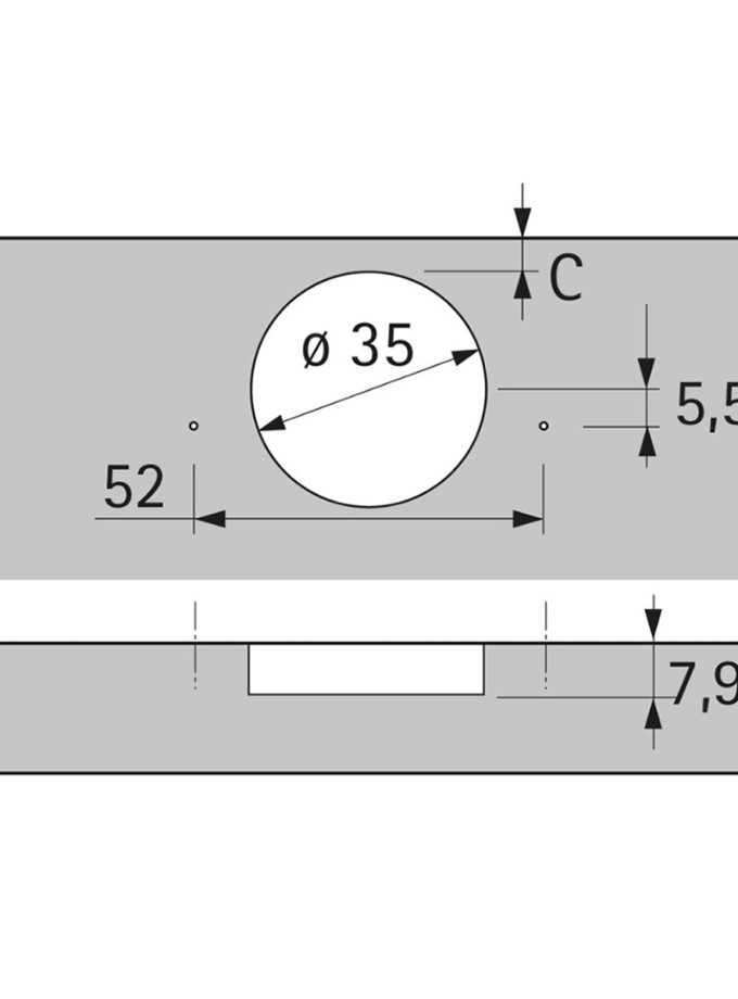 Hettich Sensys Frenli İnce Kapak Menteşesi Düz