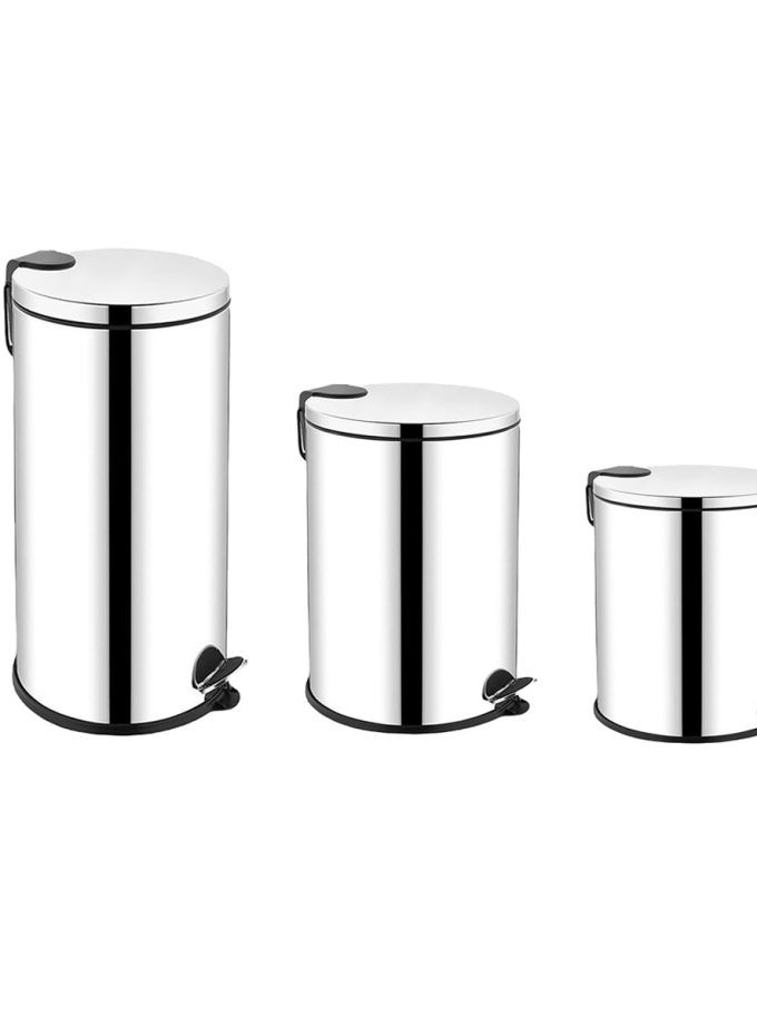 Erc Pedallı Çöp Kovası Krom Paslanmaz 12 Lt.