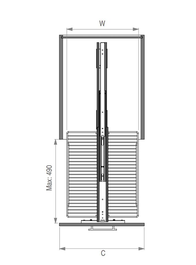 Starax 850-1100 400 mm 3 Sepetli Teleskopik Kiler Krom