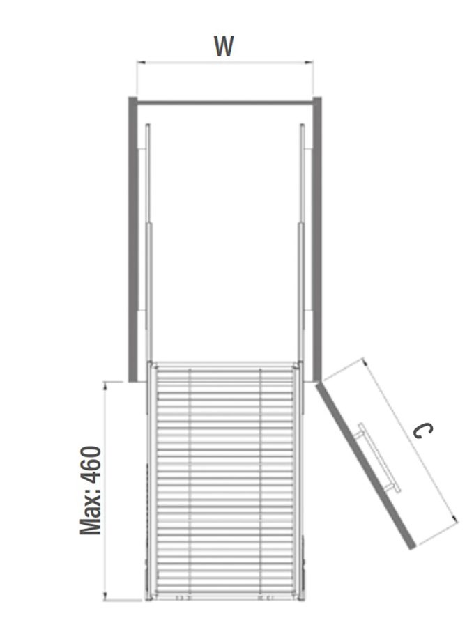 Starax Çekmece Sepeti Krom Teleskopik Raylı Frenli