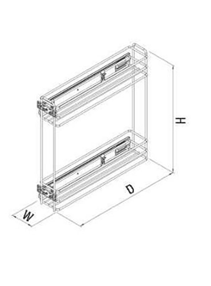 Starax Yandan Teleskopik Raylı Şişelik Frenli
