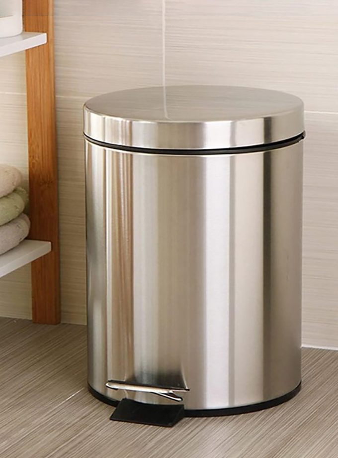 Erc Pedallı Çöp Kovası Krom Paslanmaz 12 Lt.