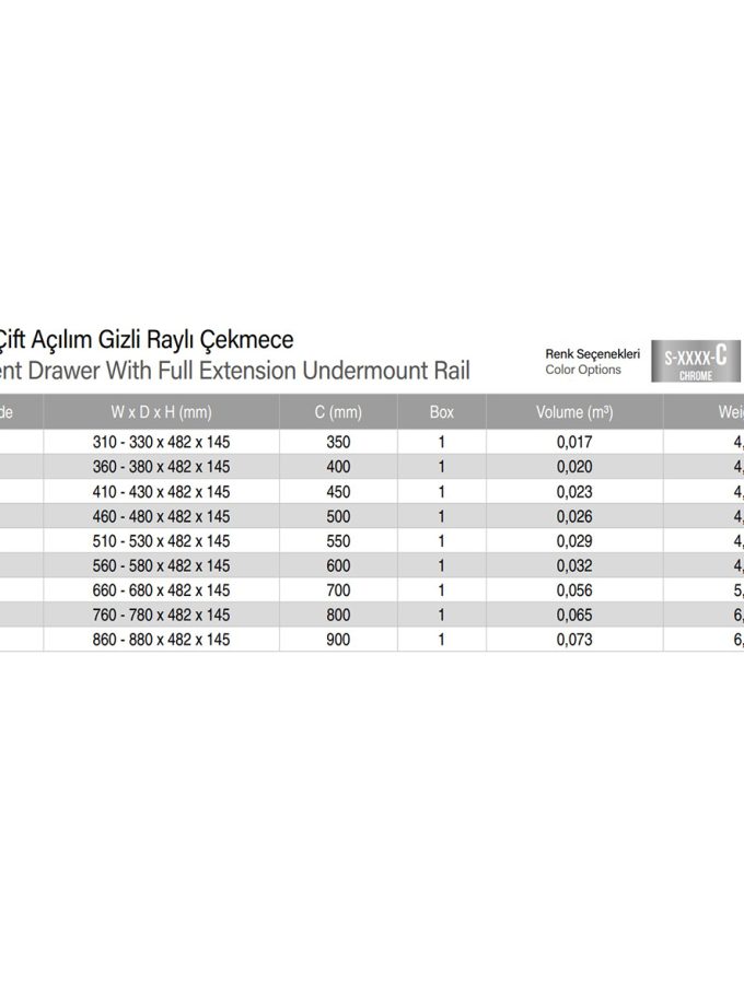 Starax Bağımsız Çekmece Sepeti Antrasit Tandem Çift Açılım Frenli