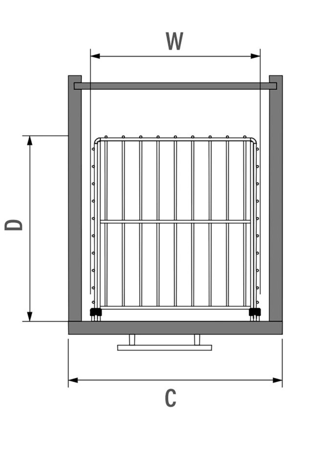 Starax Kapağa Monte Çamaşır Sepeti Krom