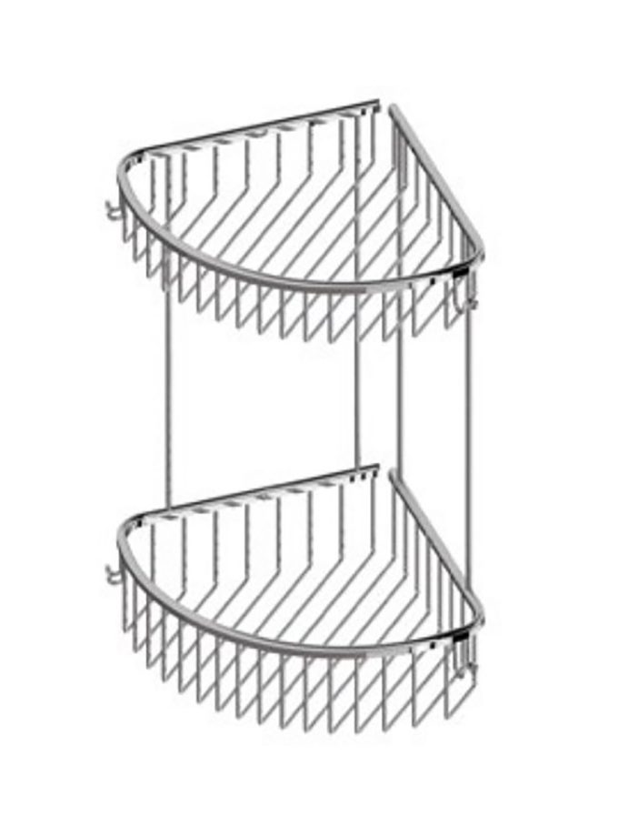 Starax S-8866 İkili Oval Köşe Süngerlik Krom 22x22