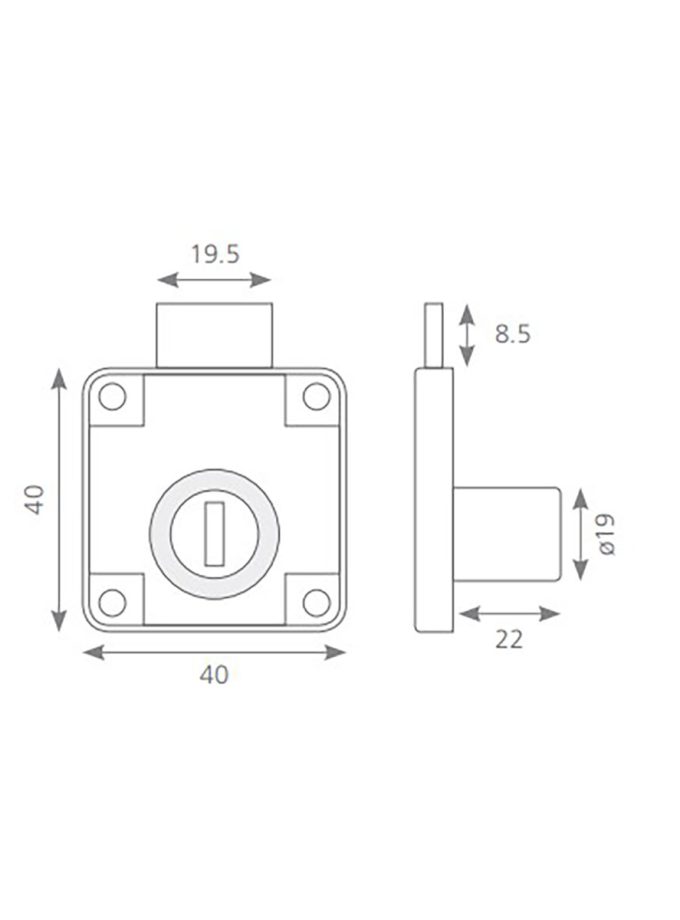 Kımex 138 Kare Çekmece Kilit