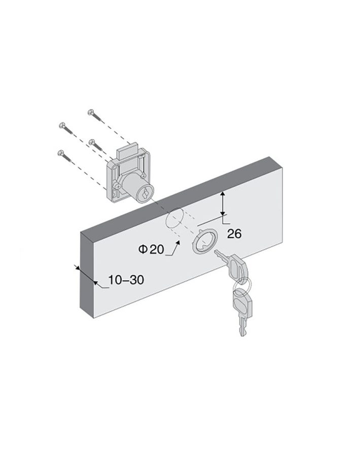 Kımex 138-38 Kare Çekmece Kilit