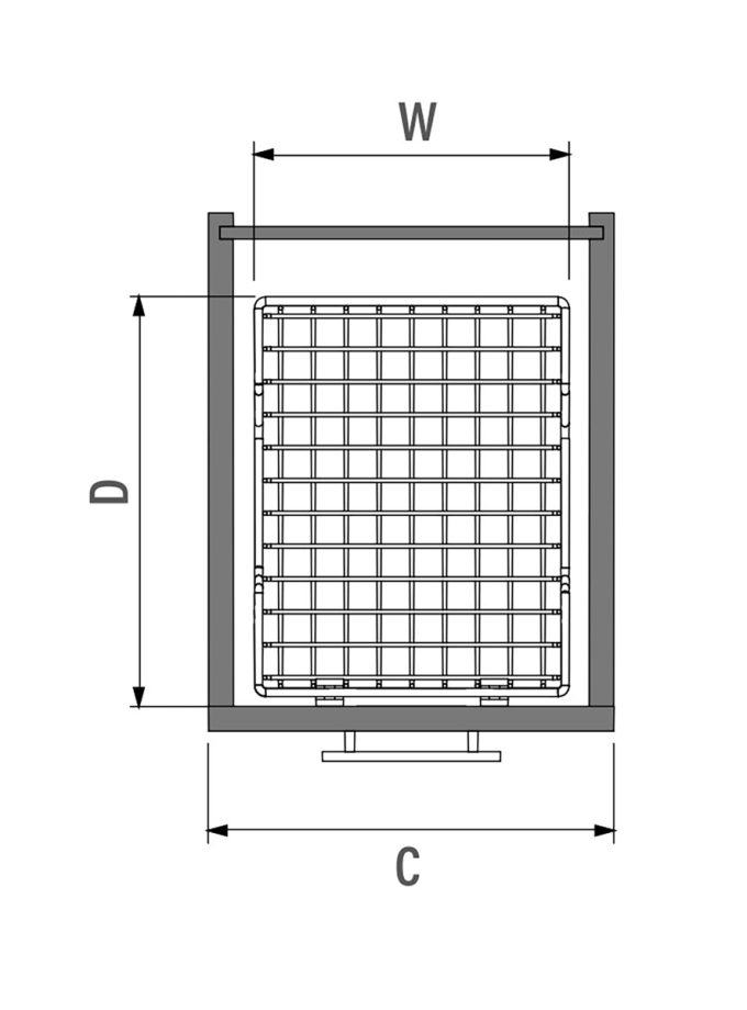 Starax Askılı Çamaşır Sepeti Antrasit