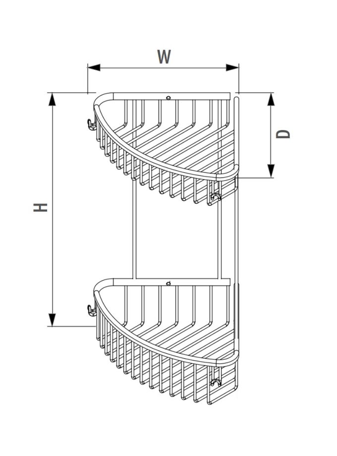 Starax S-8866 İkili Oval Köşe Süngerlik Krom 22x22