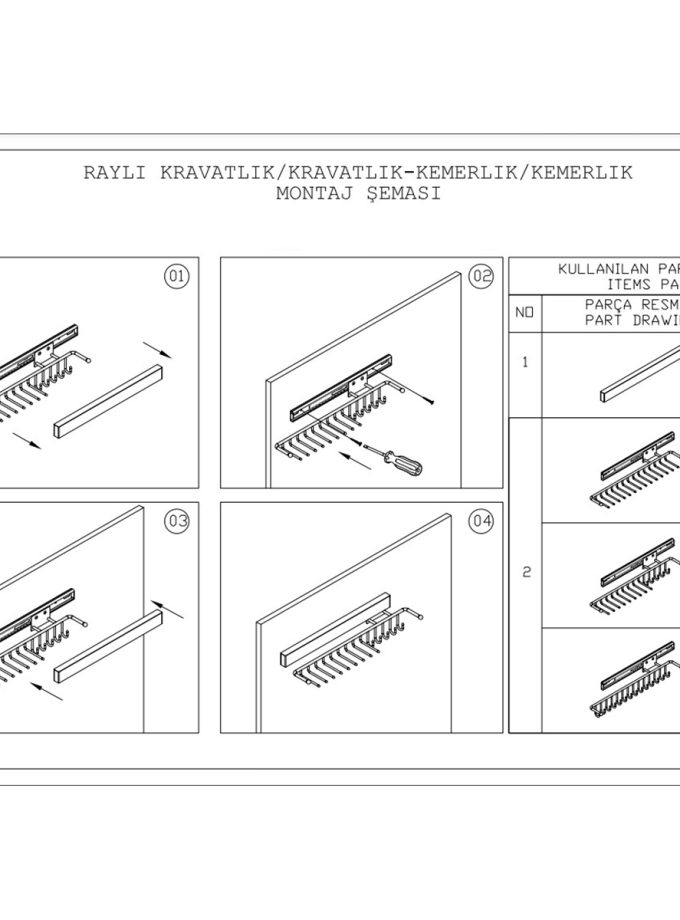 Starax S-6057-A  Raylı Kravatlık - Kemerlik Antrasit