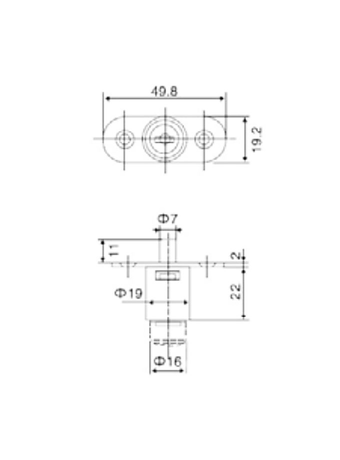 Kımex 105 İtmeli Çevirmeli Çekmece Kilit