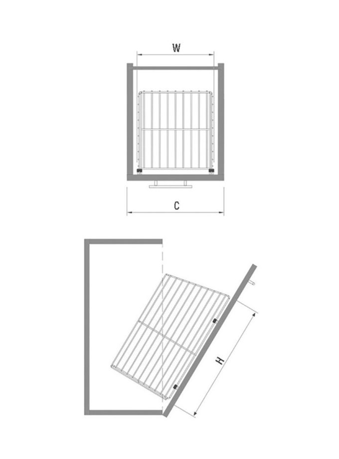Oscar Kapağa Monte Çamaşır Sepeti Krom