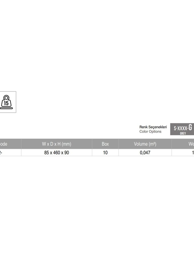 Starax S-6542 Raylı Alüminyum Kravatlık Gri