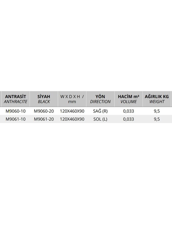 Oscar M-9060 Raylı Kravatlık Sağ Krom