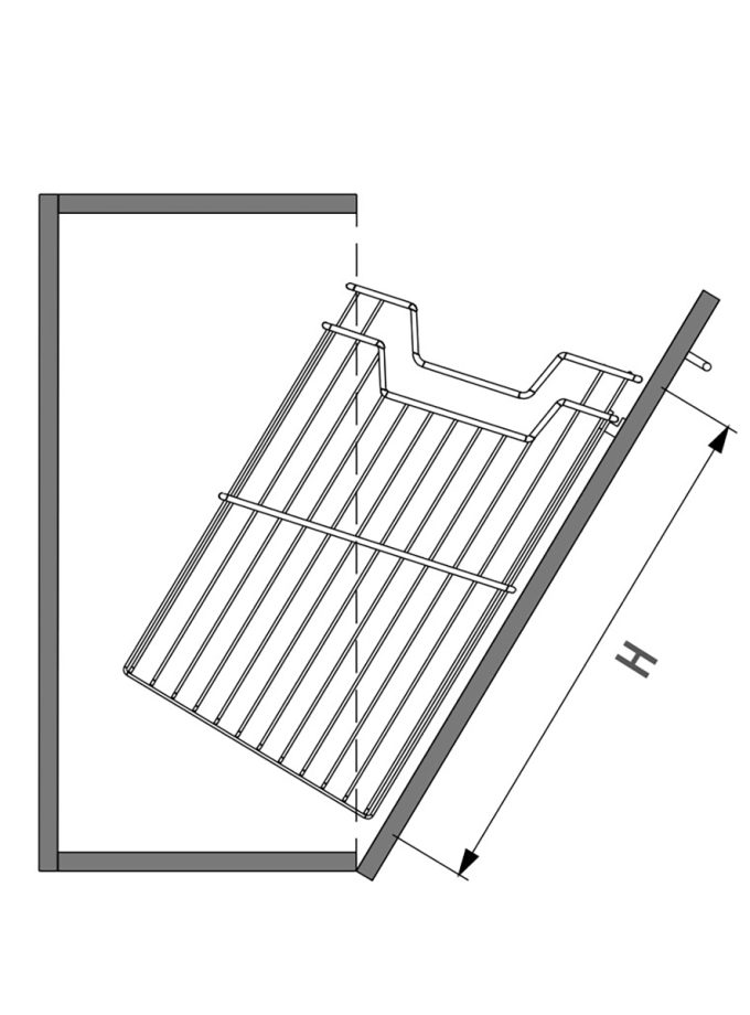 Starax Askılı Çamaşır Sepeti Antrasit
