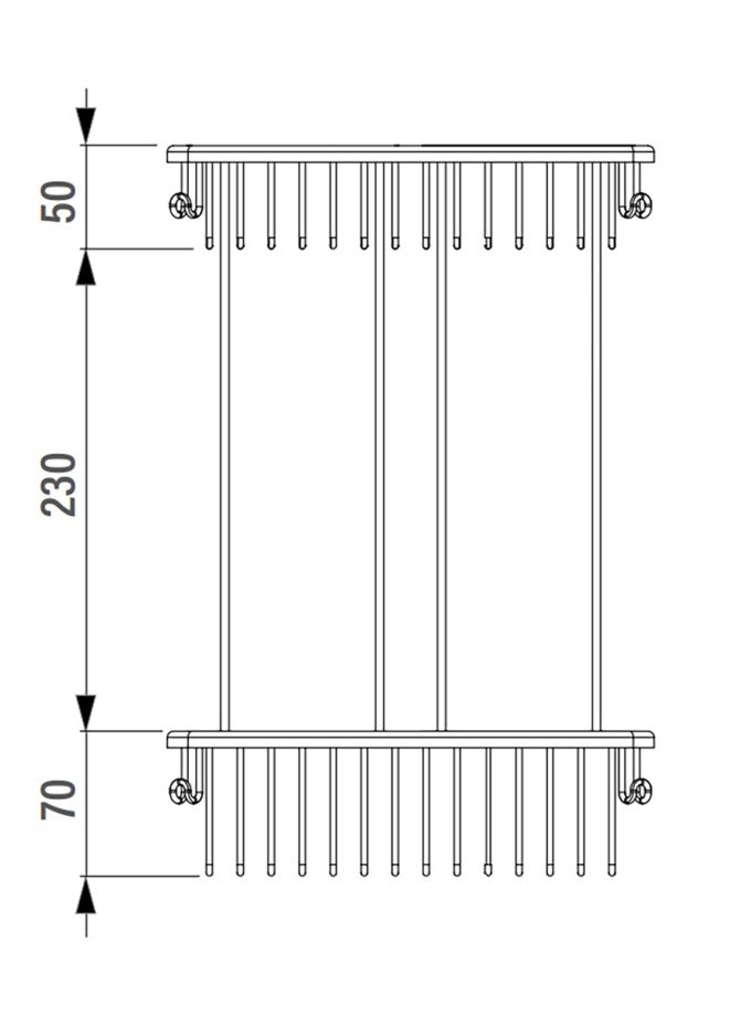 Starax S-8866 İkili Oval Köşe Süngerlik Krom 22x22