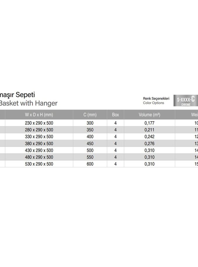 Starax Askılı Çamaşır Sepeti Antrasit