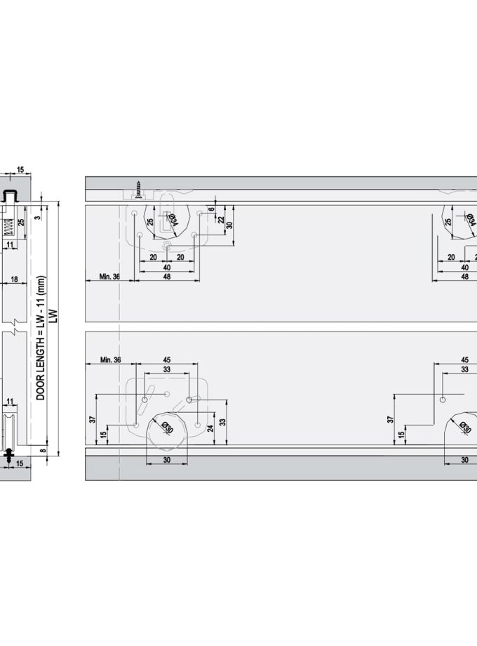 Albatur Multiline 0171 Ayarlı Sürme Kapak Sistemi 30 KG