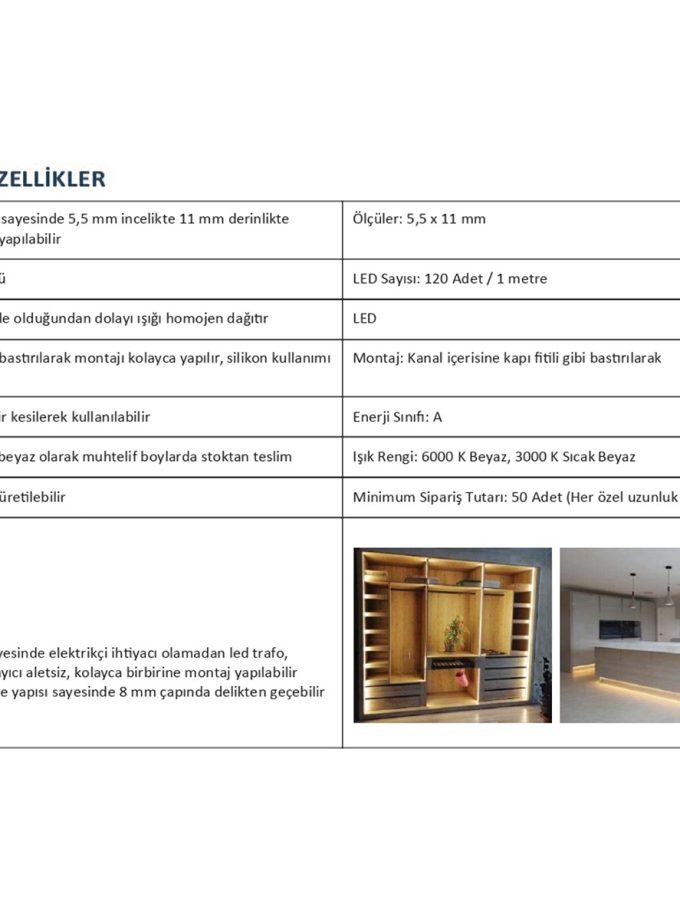 Makro Flex Led 1500mm Warm White Gün Işığı 15w 150 cm Esnek Led