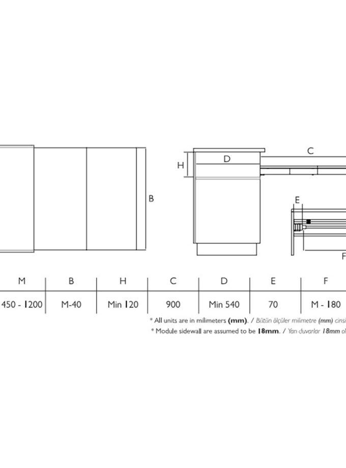 Tempo Çekmeceden Açılır Masa Mekanizması