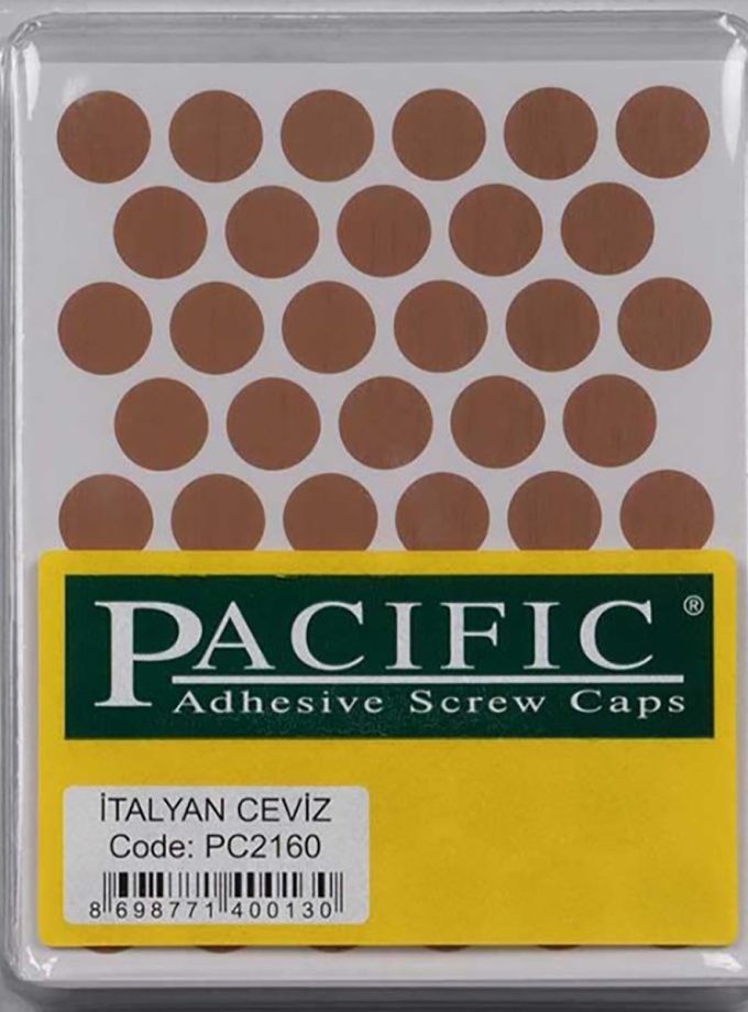 Pacific Yapışkanlı Vida Tapası 14mm ( Ahşap Desenli Renkler )