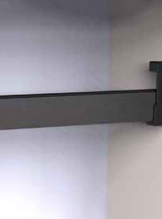 Erc Kare Lüx Askı Borusu Fitilli Alüminyum Siyah