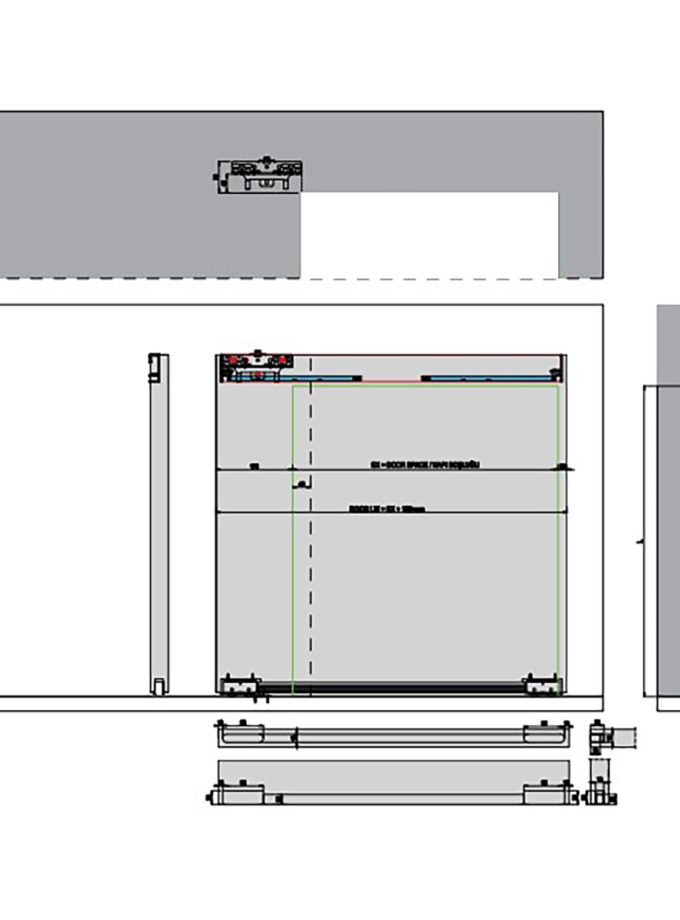 Albatur DoorSlide 8000 Ayarlı Çift Yöne Yavaşlatıcılı Hayalet Sürme Kapı Sistemi 60 KG