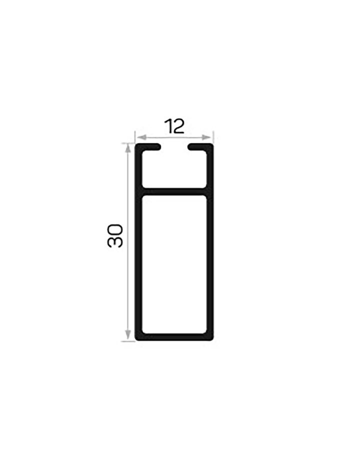 Erc Kare Lüx Askı Borusu Fitilli Alüminyum Siyah
