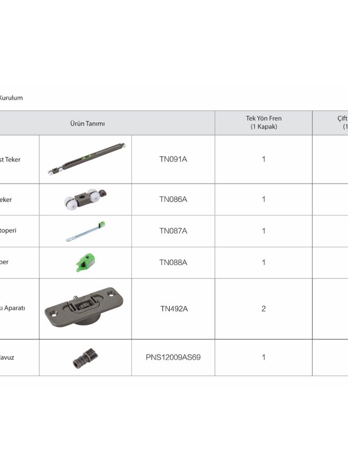 OPK Speedboat 1 Askılı Mini Ahşap Sürgü Kapak Sistemi