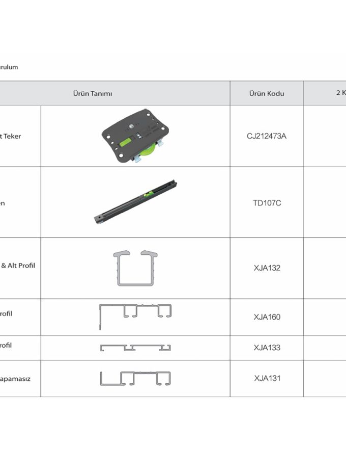 OPK Submarine 9 Modül içi Sürgü Kapak Sistemi Frenli