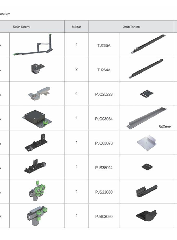 OPK Pocket Door Açılarak Modül İçine Giren Sürgü Kapak Sistemi