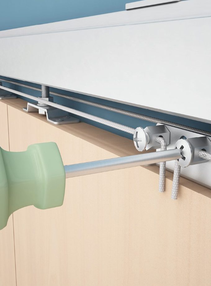 Albatur DoorSync 9820 Ayarlı Çift Yöne Yavaşlatıcılı Halatlı Sürgü Kapı Sistemi 120 KG