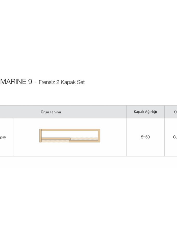 OPK Submarine 9 Modül içi Sürgü Kapak Sistemi Frenli