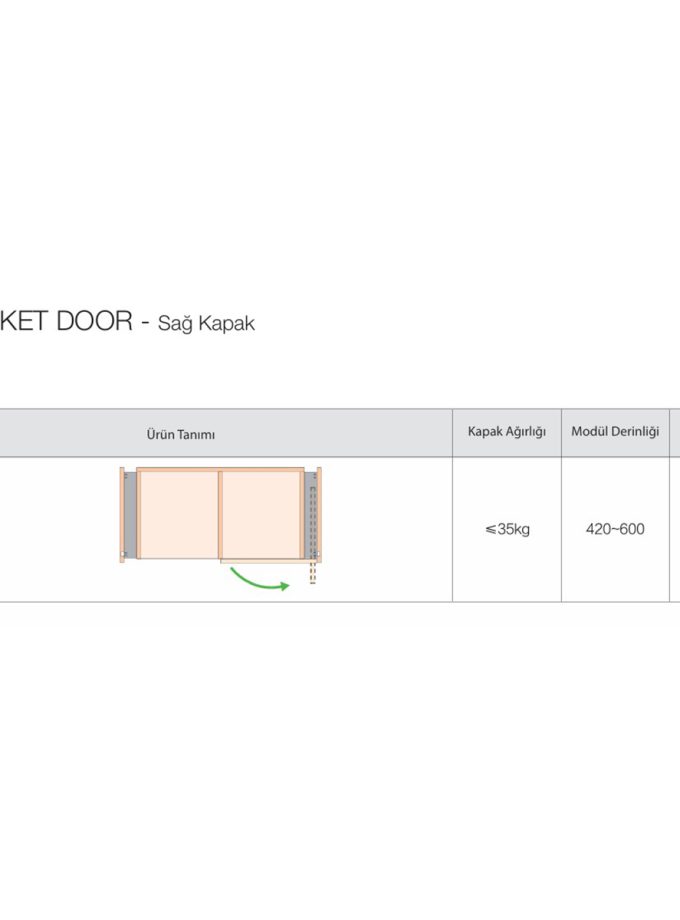 OPK Pocket Door Açılarak Modül İçine Giren Sürgü Kapak Sistemi