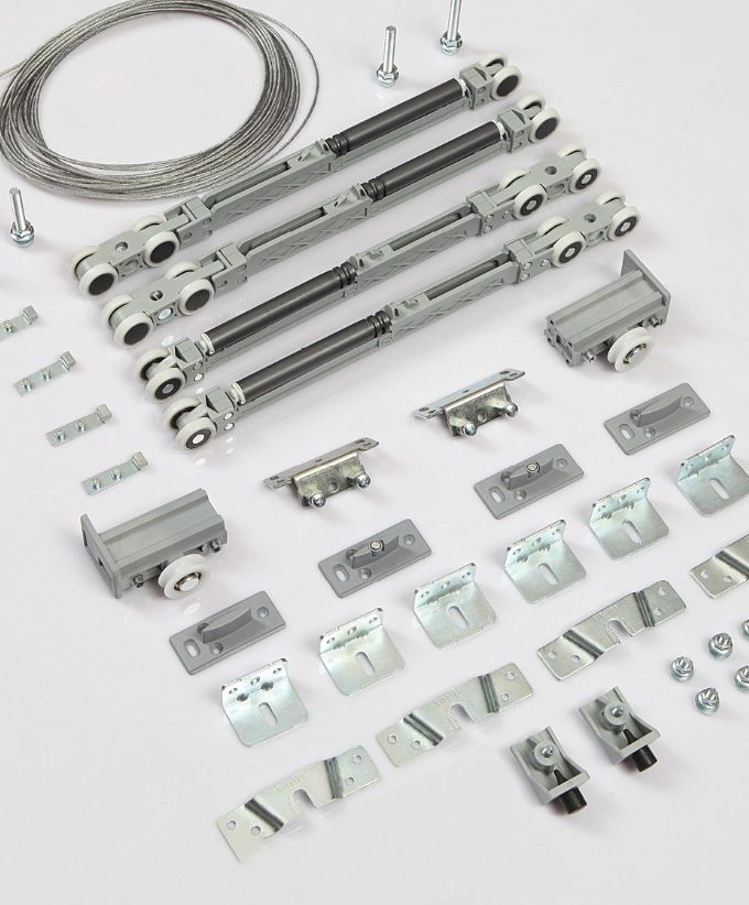 Albatur DoorSync 9820 Ayarlı Çift Yöne Yavaşlatıcılı Halatlı Sürgü Kapı Sistemi 120 KG