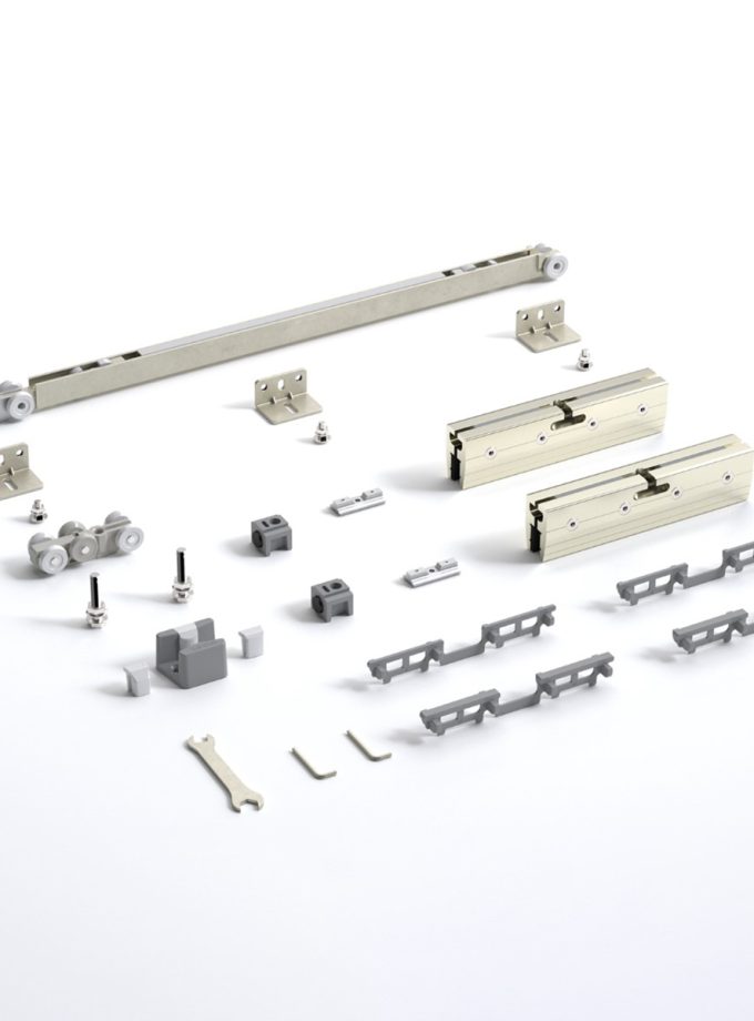 Albatur GlassDoor 9035  Çift Yöne Yavaşlatıcılı Sürme Cam Kapı Sistemi 60 KG