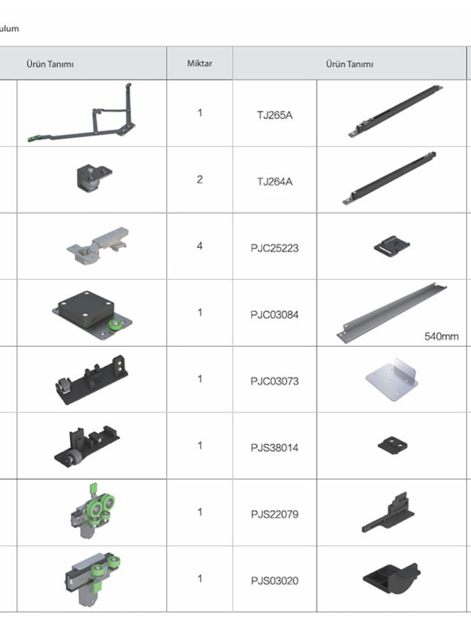OPK Pocket Door Açılarak Modül İçine Giren Sürgü Kapak Sistemi