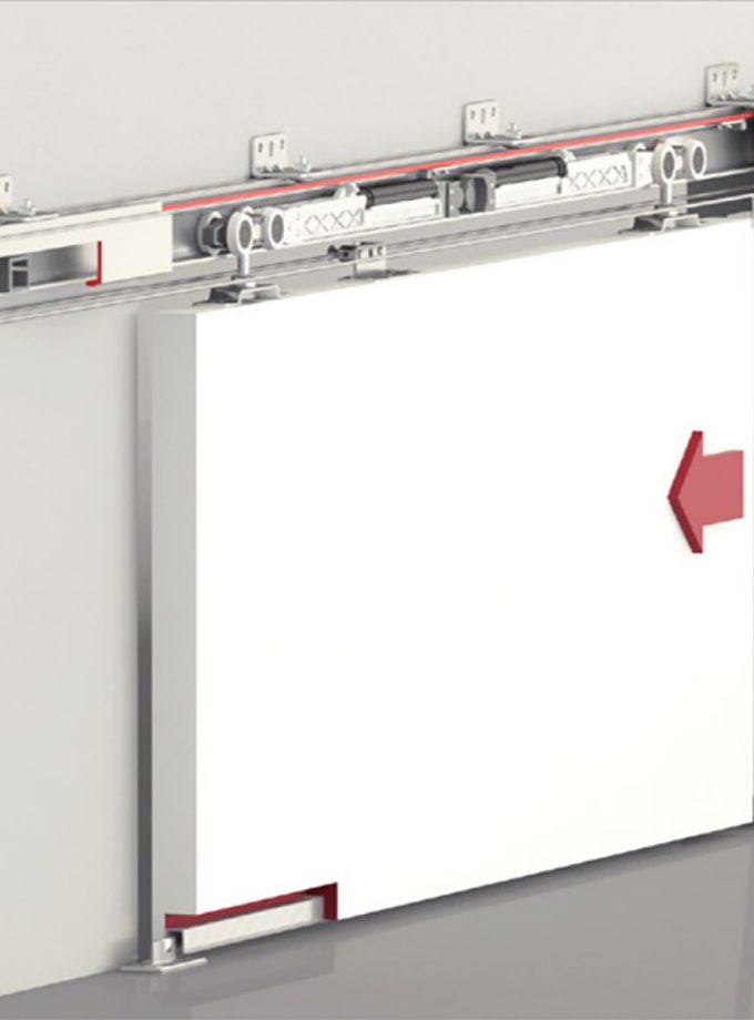 Albatur DoorSync 9820 Ayarlı Çift Yöne Yavaşlatıcılı Halatlı Sürgü Kapı Sistemi 120 KG