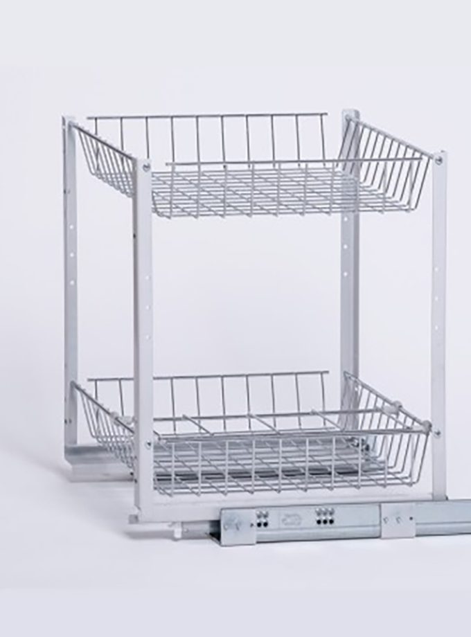 Oscar M3126 Tandem Raylı Tezgah Altı 2 Raflı Şişelikli Ünite Sepeti