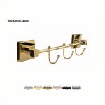 Defne Banyo Üçlü Kancalı Askı - Altın
