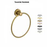 Defne Banyo Gardenya Yuvarlak Havluluk - Antik