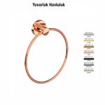 Defne Banyo Gardenya Yuvarlak Havluluk - Rose